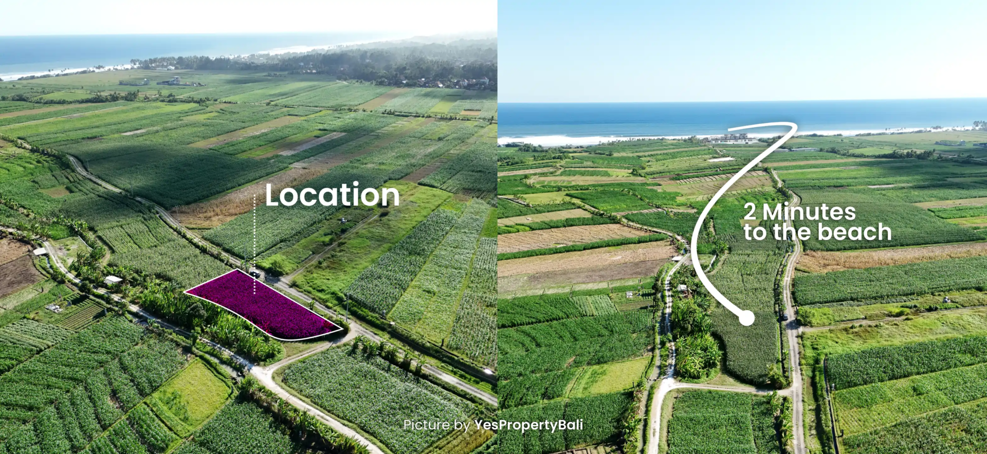 Land for sale in Cemagi, Bali - leasehold villa investment opportunity in the Mengwi corridor
